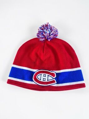 Montreal Canadiens Beanie Vintage Hockey Hat Pom Toque Gift Fan